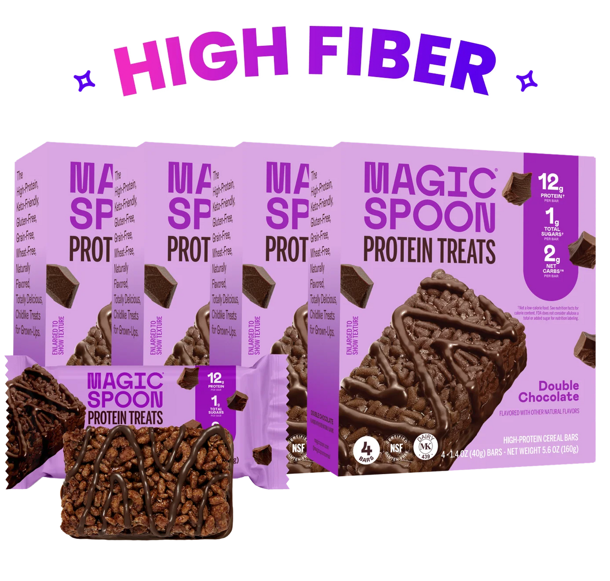 Double Chocolate - 16 Cereal Treats (4 Boxes)