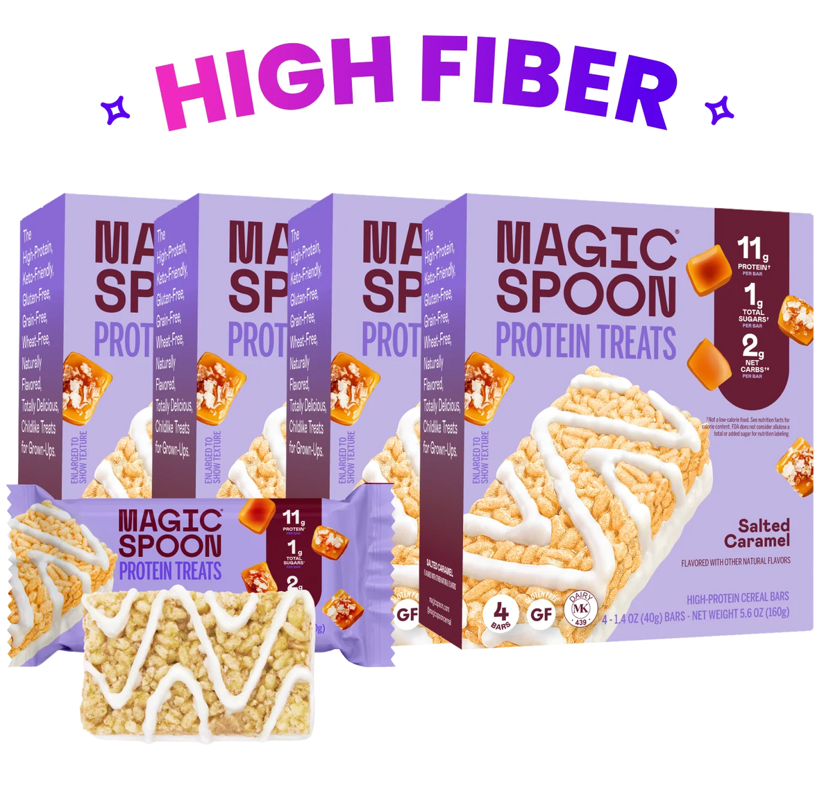 Salted Caramel - 16 Cereal Treats (4 Boxes)