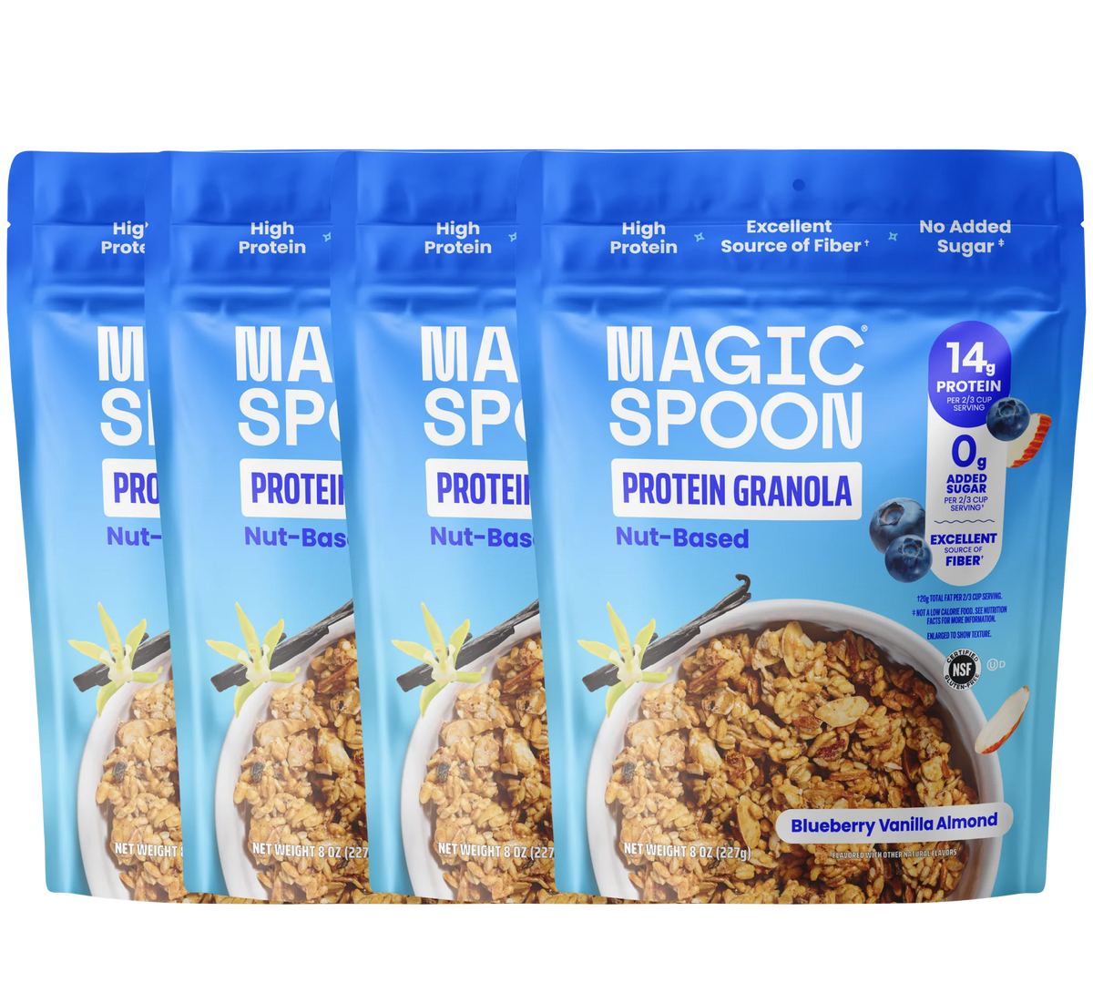Blueberry Vanilla Almond - 4 Bags of Granola